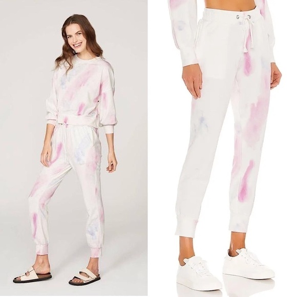 PAIGE Retro Tie Dye French Terry Jogger Track Sweatpants Size M - Picture 6 of 12